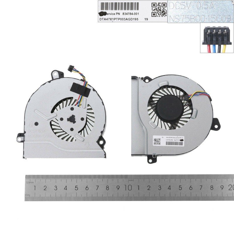 HP Pavilion Gaming 15-AK Koelventilator 834784-001 TPN-Q159